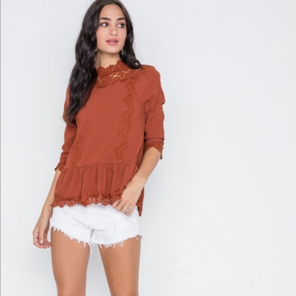 💥 MARSALA COLORED BOHO TOP